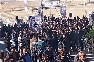 فریاد «مرگ بر خامنه‌ای» شهروندان در مراسم تشییع امید سرلک