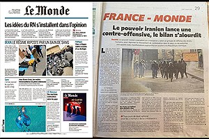 لوموند فرانسه درباره اعتراضات مردم ایران: جمهوری اسلامی با حمام خون تلافی می‌کند