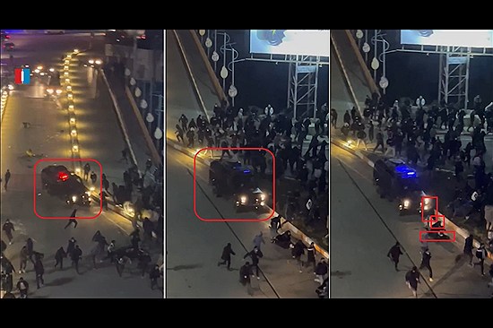 ببینید | یورش خودرو زرهی سرکوبگران به معترضان در اردبیل در جریان قیام مردم ایران