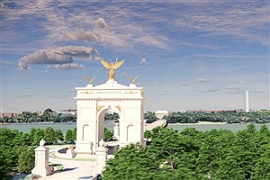 «طاق استقلال» ۲۵۰ فوتی ترامپ در واشینگتن، بلندتر از یادبود لینکلن/ منتقدان: چیزی مثل معماری اقتدارگرایان است